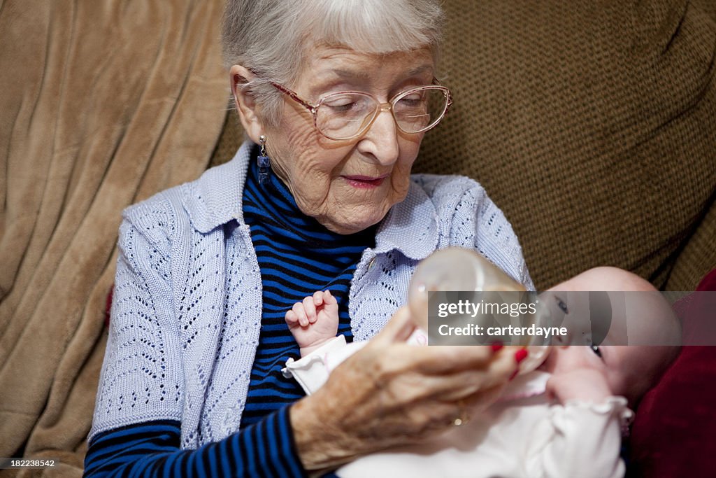 Great Grandmother and infant grand daughter, family