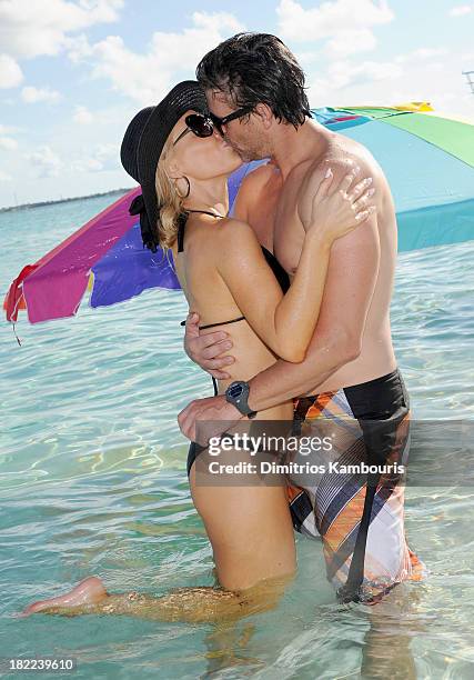 Gretchen Rossi and Slade Smiley attend the Island Routes Caribbean Adventures during Day Two of the Sandals Emerald Bay Celebrity Getaway And Golf...