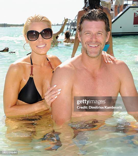 Gretchen Rossi and Slade Smiley attend the Island Routes Caribbean Adventures during Day Two of the Sandals Emerald Bay Celebrity Getaway And Golf...