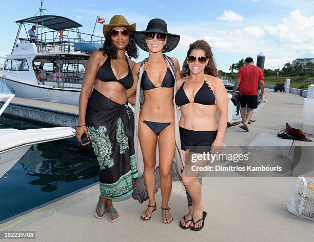 Garcelle Beauvais, Gretchen Rossi, and Marissa Jaret Winokur attend the Island Routes Caribbean Adventures during Day Two of the Sandals Emerald Bay...