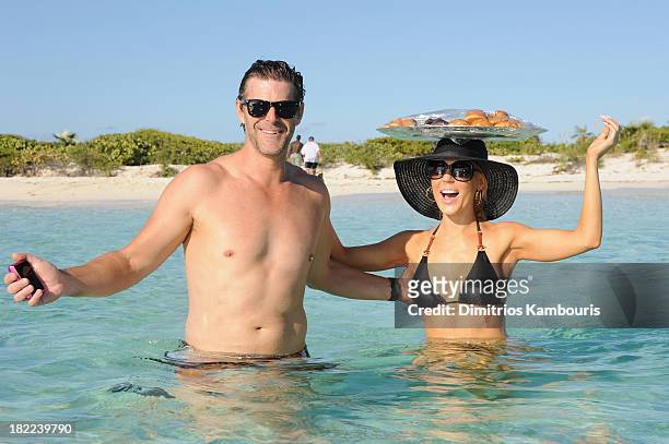 Slade Smiley and Gretchen Rossi attend the Island Routes Caribbean Adventures during Day Two of the Sandals Emerald Bay Celebrity Getaway And Golf...