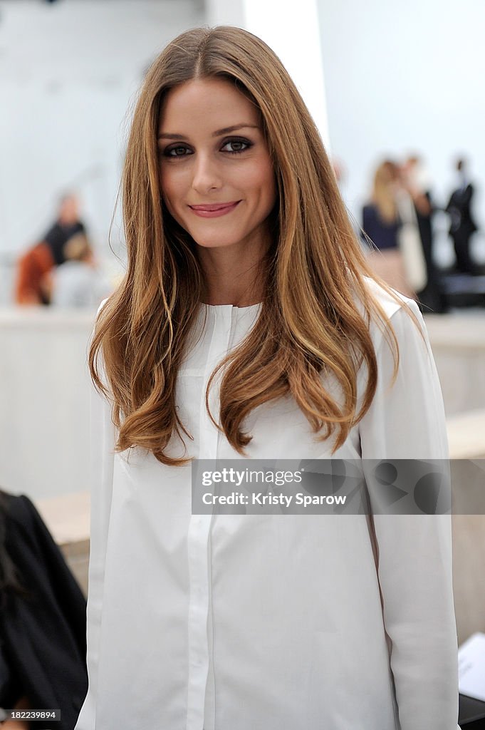 Olivia Palermo attends the Veronique Leroy show as part of Paris