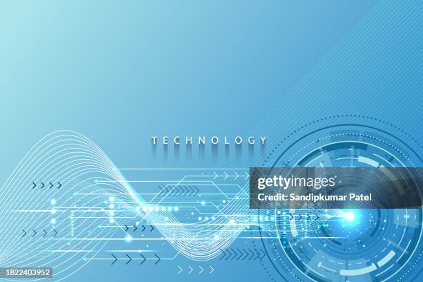 circle digital tech design concept background - computer loading circle stock illustrations
