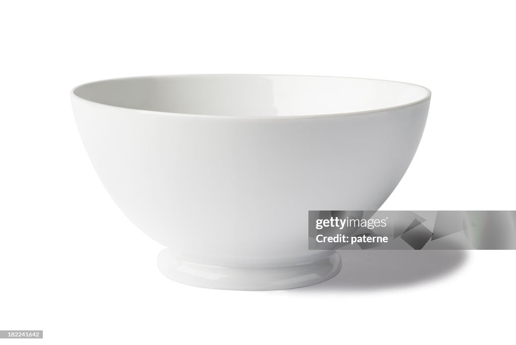 Isolated image of a white bowl