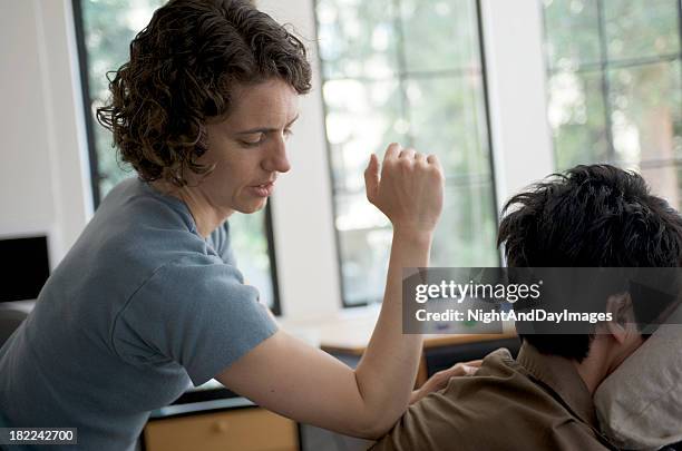 Person Getting Chair Message Chair Massage Therapy Images