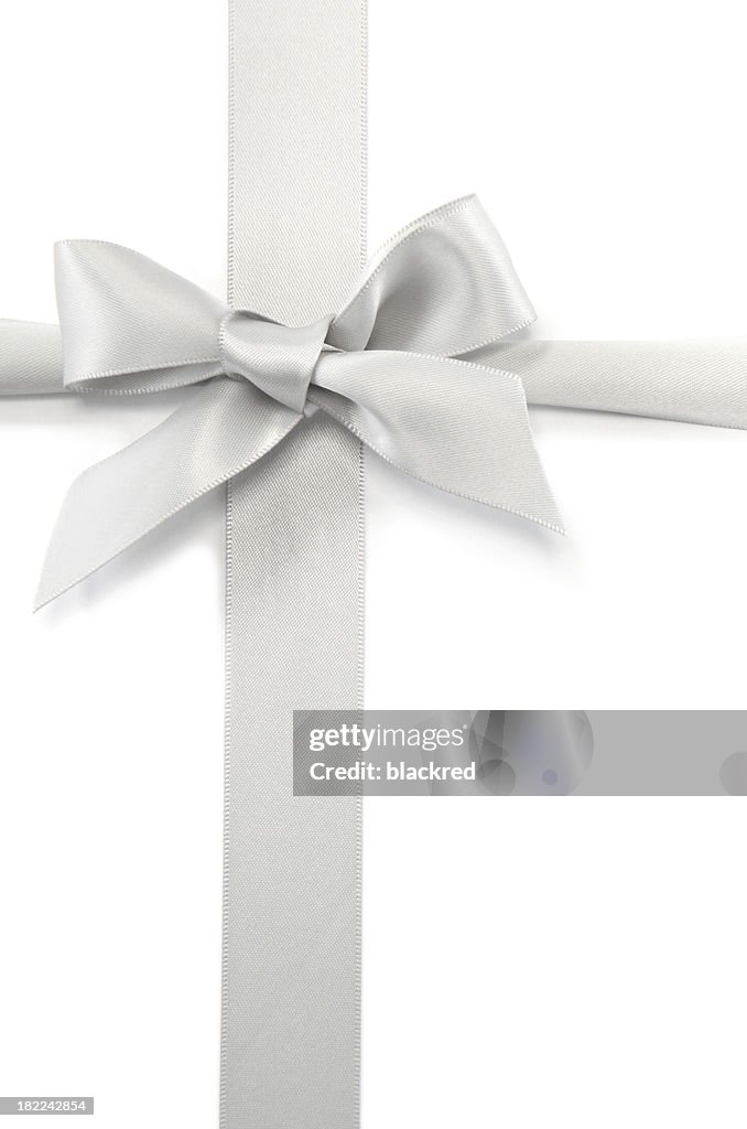 Silver Gift Ribbon & Bow