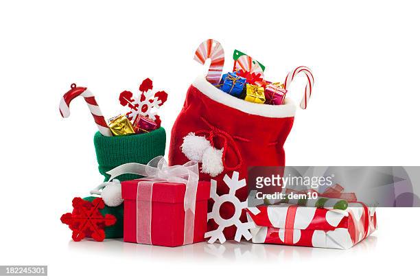christmas stocking - christmas treat stock pictures, royalty-free photos & images
