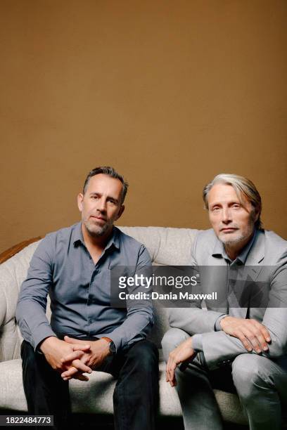 Director Nikolaj Arcel and actor Mads Mikkelsen are photographed for Los Angeles Times on October 30, 2023 in Los Angeles, California. PUBLISHED...