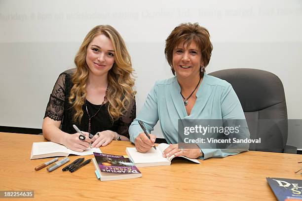 Actress Jennifer Stone and author Annette Cascone attend their Meet and Greet celebrating their new Nickelodeon series "Deadtime Stories" at Barnes &...