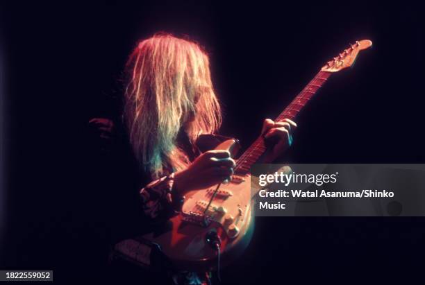 Downing, one of the guitarists of British heavy metal band Judas Priest, performs on stage at Hammersmith Odeon, London, United Kingdom, 10th...