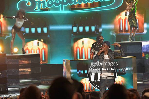 Rich Homie Quan performs onstage at the BET Hip Hop Awards 2013 at Boisfeuillet Jones Atlanta Civic Center on September 28, 2013 in Atlanta, Georgia.