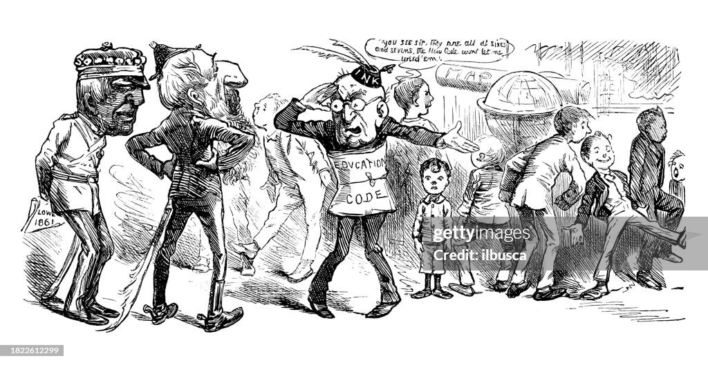 British satire caricature comic cartoon illustration