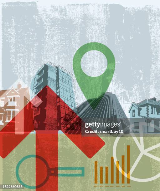 stockillustraties, clipart, cartoons en iconen met real estate or property - appartement