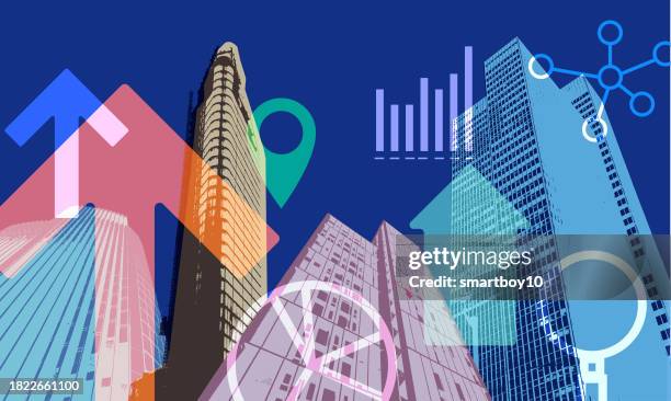 immobilien oder grundstücke - balkendiagramm stock-grafiken, -clipart, -cartoons und -symbole