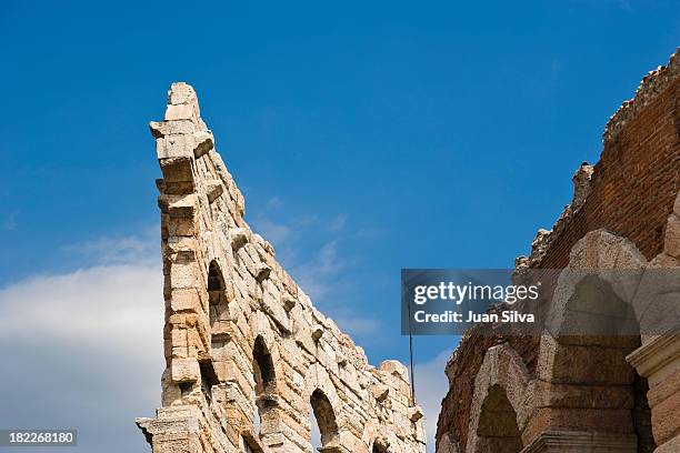 close up of the arena of verona, italy - arena di verona stock pictures, royalty-free photos & images