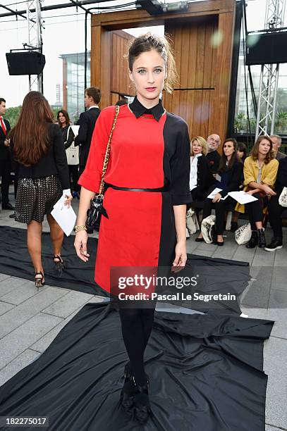 Melanie Bernier attends the Maxime Simoens show as part of the Paris Fashion Week Womenswear Spring/Summer 2014 at Orangerie du Parc Andre Citroen on...