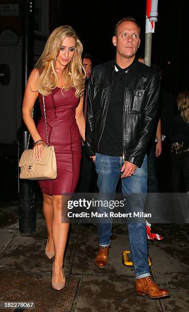 Catherine Tyldesley and Antony Cotton at the Groucho club on September 28, 2013 in London, England.