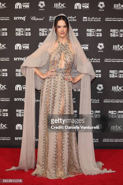 Alessandra Ambrosio attends the Opening Night screening of "HWJN" at the Red Sea International Film Festival 2023 on November 30, 2023 in Jeddah,...