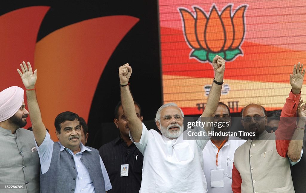 Narendra Modi's Vikas Rally In Delhi