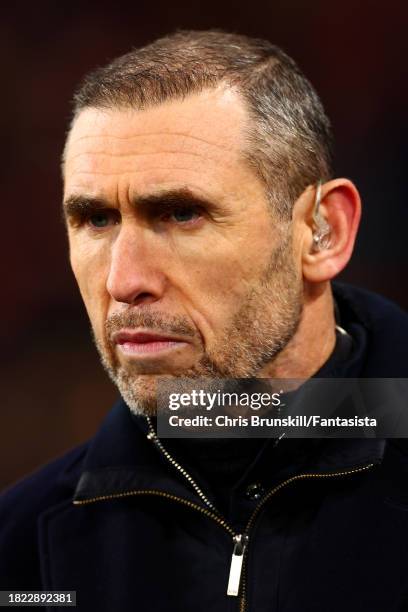 Martin Keown looks on during the UEFA Champions League match between Arsenal FC and RC Lens at Emirates Stadium on November 29, 2023 in London,...