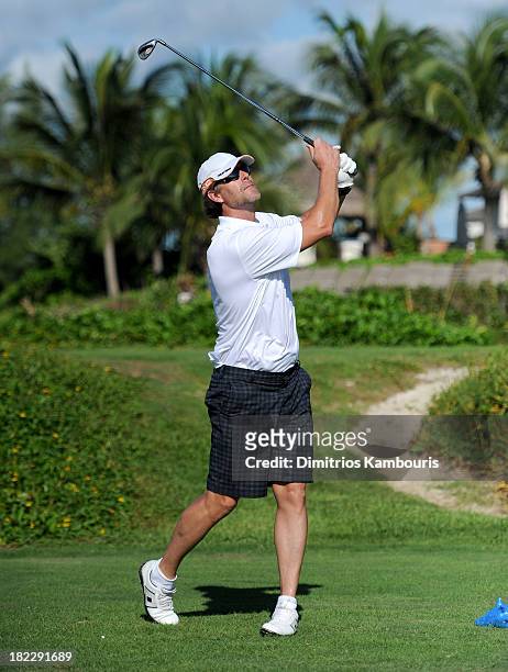 Slade Smiley attends the Golf Clinic with Greg Norman and Golf Tournament during Day Three of the Sandals Emerald Bay Celebrity Getaway And Golf...