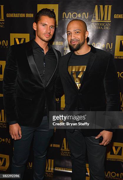 Generation Iron' director/producer Vlad Yudin and producer Edwin Mejia arrive at the 'Generation Iron' Las Vegas release party at Moon nightclub at...