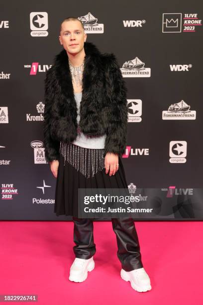 Felix Jaehn attends 1LIVE Krone 2023 at Lokschuppen on November 30, 2023 in Bielefeld, Germany.