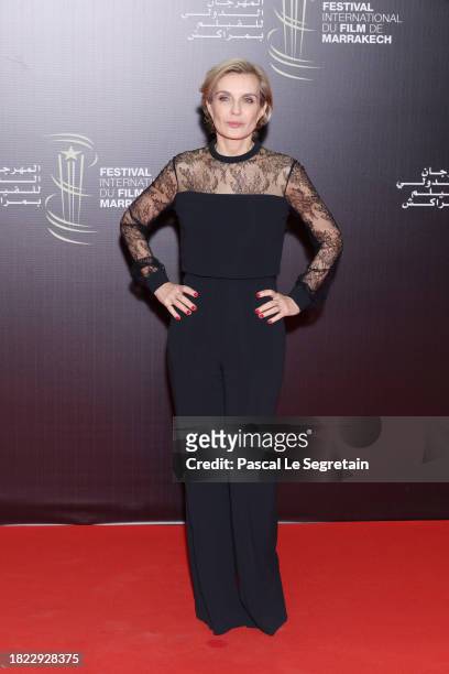 Advisor to the President of FFIFM Mélita Toscan du Plantier attends the The Holdovers red carpet during the 20th Marrakech International Film...