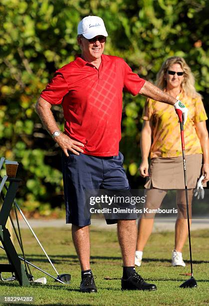 Alan Thicke attends the Golf Clinic with Greg Norman and Golf Tournament during Day Three of the Sandals Emerald Bay Celebrity Getaway And Golf...