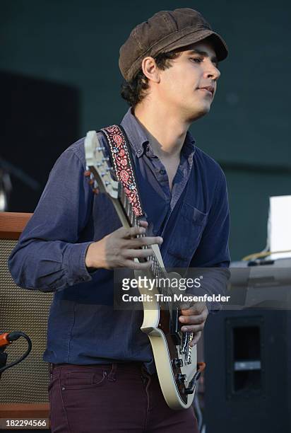 Omar Rodriguez-Lopez of Bosnian Rainbows performs as part of C2SV Music Festival Day Three at St. James Park on on September 28, 2013 in San Jose,...