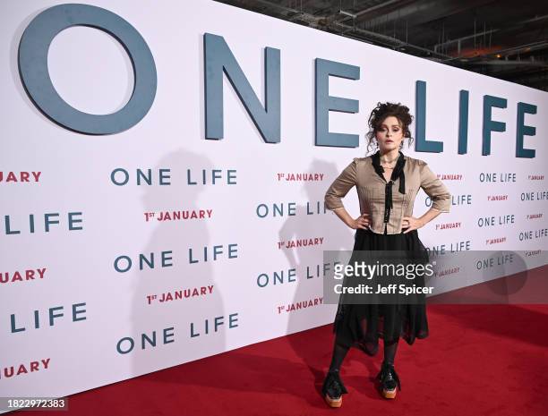 Helena Bonham Carter attends a special screening of "One Life" at Picturehouse Central on November 30, 2023 in London, England. “One Life” is...
