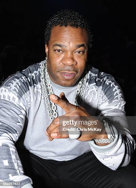 Busta Rhymes attends the BET Hip Hop Awards 2013 at the Boisfeuillet Jones Atlanta Civic Center on September 28, 2013 in Atlanta, Georgia.