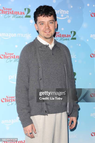 Asa Butterfield attends the screening of "Your Christmas or Mine 2" at Ham Yard Hotel on November 30, 2023 in London, England.