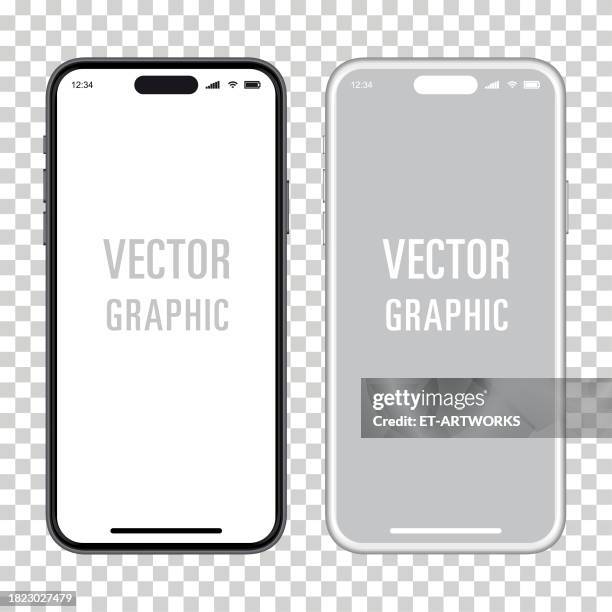 illustrations, cliparts, dessins animés et icônes de modèles de téléphones mobiles similaires à la maquette d’iphone - iphone