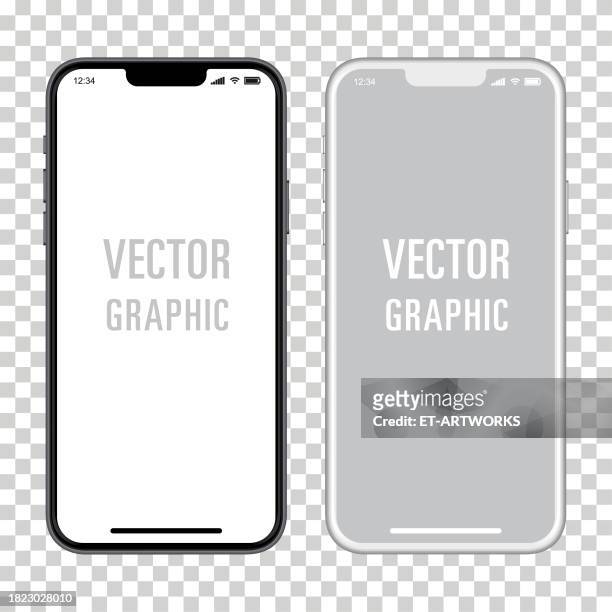 ilustrações de stock, clip art, desenhos animados e ícones de mobile phone templates similar to iphone mockup - iphone outline