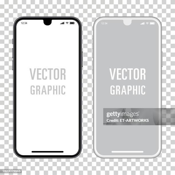 ilustrações de stock, clip art, desenhos animados e ícones de mobile phone templates similar to iphone mockup - iphone outline