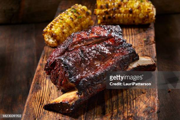 bbq beef ribs - animal rib cage stock pictures, royalty-free photos & images