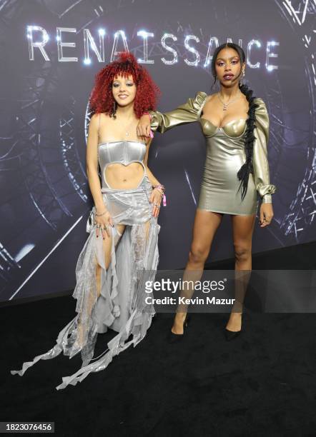 Georgia South and Amy Love of Nova Twins attend the London premiere of "RENAISSANCE: A Film By Beyoncé" on November 30, 2023 in London, England.