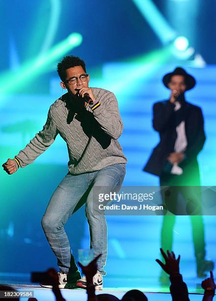Rizzle Kicks performs at "Unity: A Concert For Stephen Lawrence" in aid of The Stephen Lawrence Charitable Trust at the O2 Arena on September 29,...