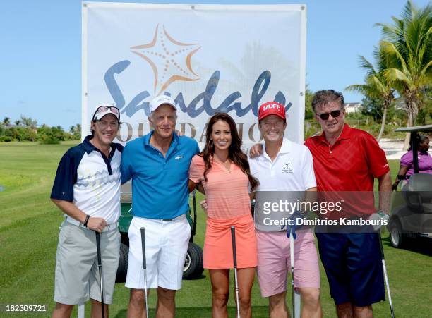 Kevin Rahm, Greg Norman, Holly Sonders, Billy Bush, and Alan Thicke attend the Sandals Foundation Million Dollar Hole-In-One Shootout and Golf Clinic...