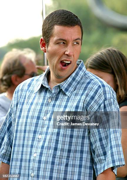 Adam Sandler during Jack Nicholson, Adam Sandler, and Marisa Tomei on Location for Anger Management at Central Park in New York City, New York,...