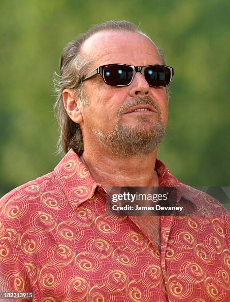 Jack Nicholson during Jack Nicholson, Adam Sandler, and Marisa Tomei on Location for Anger Management at Central Park in New York City, New York,...