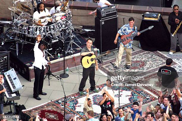 Dave Matthews Band during Dave Matthews Band Performs on the Roof of the Ed Sullivan Theatre for The Late Show with David Letterman - July 15, 2006...