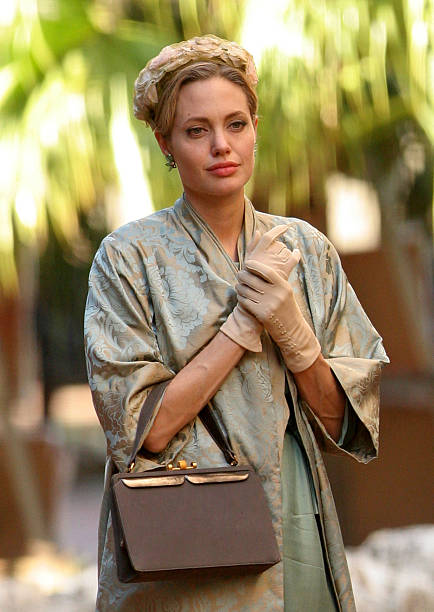 Angelina Jolie during Angelina Jolie, Matt Damon and Robert De Niro on Location for The Good Shepherd - January 12, 2006 at Ciudad Colonial in Santo...