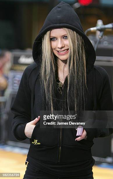 Avril Lavigne during Avril Lavigne Performs on The Today Show Summer Concert Series - May 21, 2004 at NBC Studios, Rockefeller Plaza in New York...