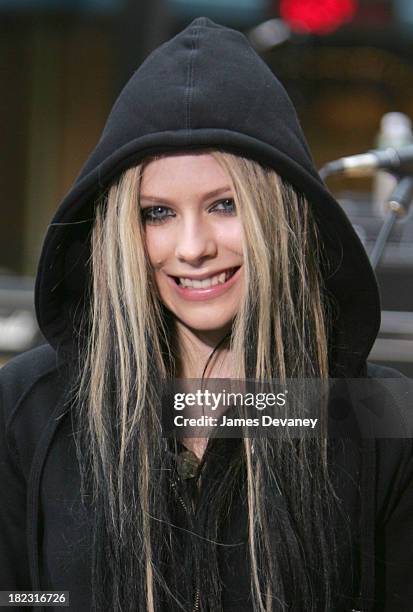 Avril Lavigne during Avril Lavigne Performs on The Today Show Summer Concert Series - May 21, 2004 at NBC Studios, Rockefeller Plaza in New York...