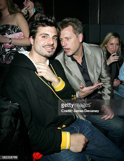 Jamison Ernest of Yellow Fever with Joe Simpson during Noel Ashman Party for Ryan Cabrera at NA Nightclub at NA in New York City, New York, United...