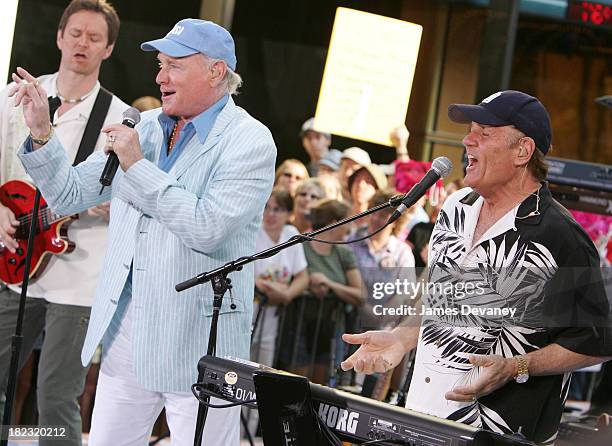 Mike Love and Bruce Johnston of the Beach Boys during Beach Boys Perform on the 2005 NBC's The Today Show Summer Concert Series at NBC Studios...