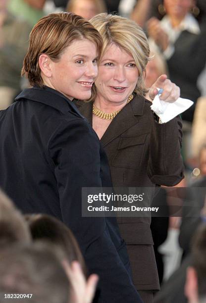 Martha Stewart and daughter Alexis during Martha Stewart Returns to Work - Press Conference at Omnimedia Headquarters in New York City, New York,...