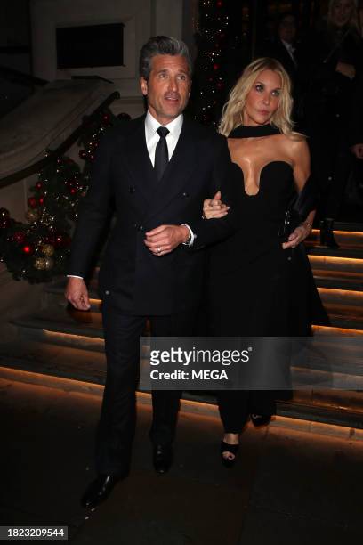 Patrick Dempsey and Jillian Dempsey are seen on December 4, 2023 in London, United Kingdom.